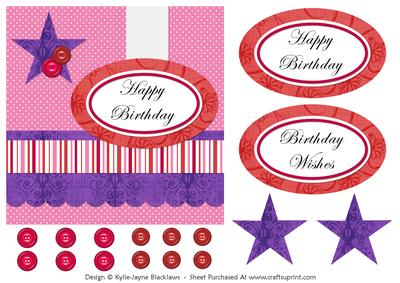 Polka and Stripes 2 - Birthday - Quick Card Front