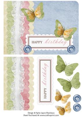 Serenity - Happy Birthday Decoupage Card