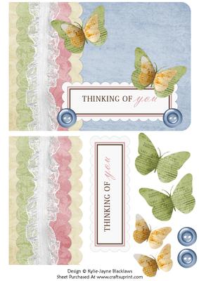 Serenity - Thinking of You Decoupage Card