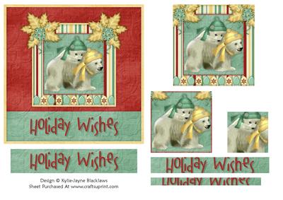 Polar Bears 1 - Holiday Wishes - Pyramid Card