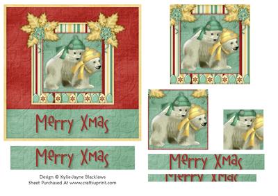 Polar Bears 1 - Merry Xmas - Pyramid Card