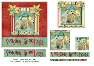 Polar Bears 1 - Seasons Greetings - Pyramid Card