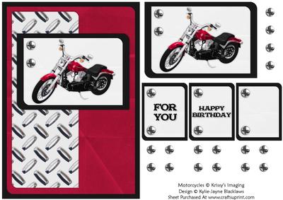 Motorcycle 2 - For You-Happy Birthday Card