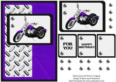 Motorcycle 4 - For You-Happy Birthday Card