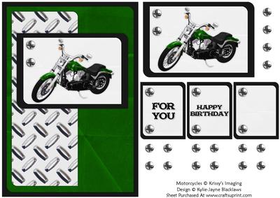Motorcycle 7 - For You-Happy Birthday Card