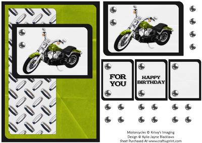 Motorcycle 8 - For You-Happy Birthday Card