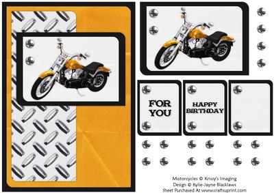 Motorcycle 10 - For You-Happy Birthday Card