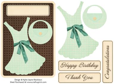 Ladies Clothing and Accessories 1a - Decoupage Card