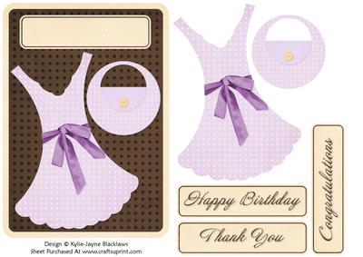 Ladies Clothing and Accessories 2a - Decoupage Card