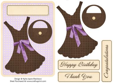 Ladies Clothing and Accessories 2b - Decoupage Card
