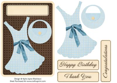 Ladies Clothing and Accessories 3a - Decoupage Card