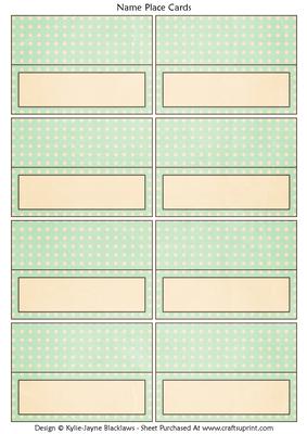 Pastel and Chocloate Polka 1a - Name Place Cards