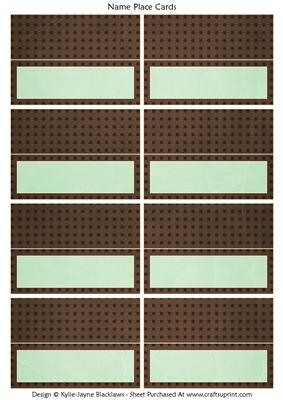 Pastel and Chocloate Polka 1b - Name Place Cards