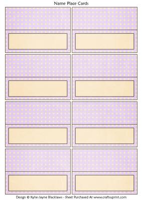 Pastel and Chocloate Polka 2a - Name Place Cards