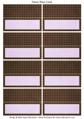Pastel and Chocloate Polka 2b - Name Place Cards