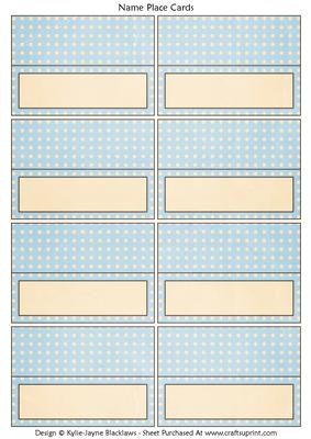 Pastel and Chocloate Polka 3a - Name Place Cards