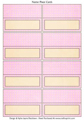 Pastel and Chocloate Polka 4a - Name Place Cards