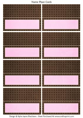Pastel and Chocloate Polka 4b - Name Place Cards