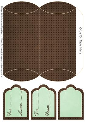 Pastel and Chocolate Polka 1b - Pillow Box