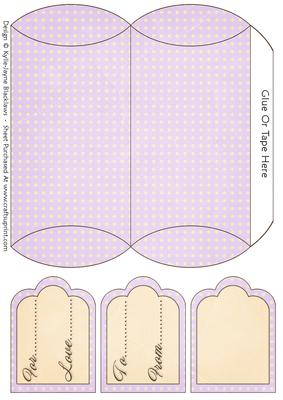 Pastel and Chocolate Polka 2a - Pillow Box