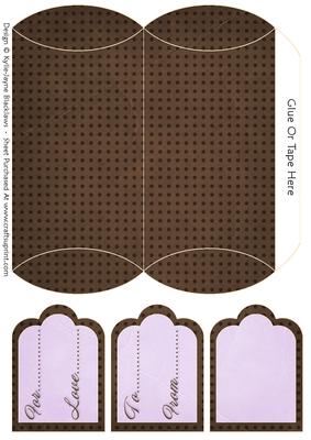 Pastel and Chocolate Polka 2b - Pillow Box