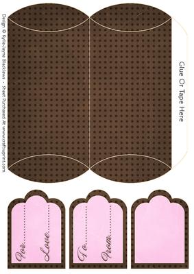 Pastel and Chocolate Polka 4b - Pillow Box