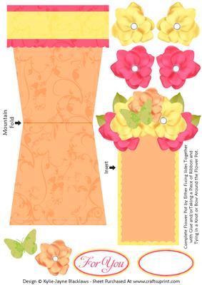 Butterfly Princess 3 - Flowerpot Card