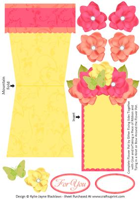 Butterfly Princess 4 - Flowerpot Card