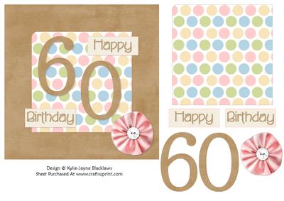 Female Polka - 60th Birthday Card