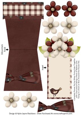 Country Charm 3 - Flowerpot Card