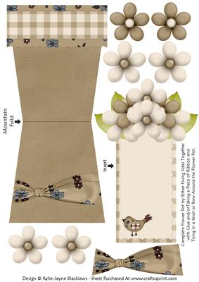 Country Charm 4 - Flowerpot Card