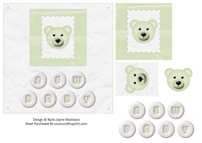 New Baby 3 - Quick Card and 3D Decoupage