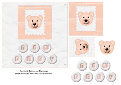 New Baby 5 - Quick Card and 3D Decoupage