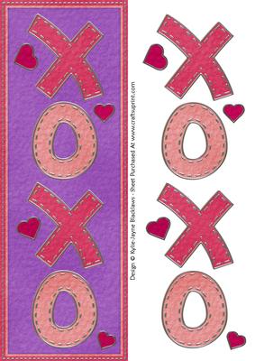 Large Dl Xoxo 1 - 3D Decoupage Card