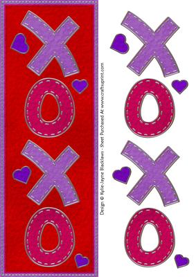 Large Dl Xoxo 2 - 3D Decoupage Card