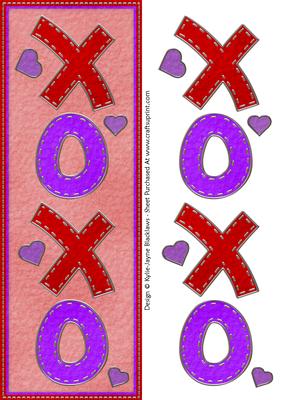 Large Dl Xoxo 3 - 3D Decoupage Card
