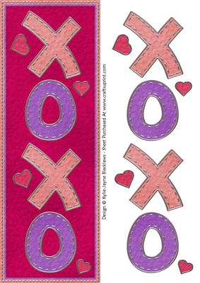 Large Dl Xoxo 5 - 3D Decoupage Card