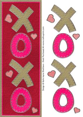 Large Dl Xoxo 6 - 3D Decoupage Card