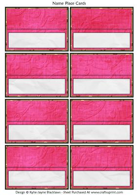 Graduation Pink Gold Black - Name Place Cards