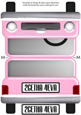 Pink Limousine - 2getha 4eva - Shaped Card