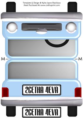 Blue Limousine - 2getha 4eva - Shaped Card