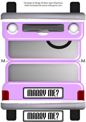 Lilac Limousine - Marry Me? - Shaped Card