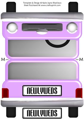 Lilac Limousine - Newlyweds - Shaped Card