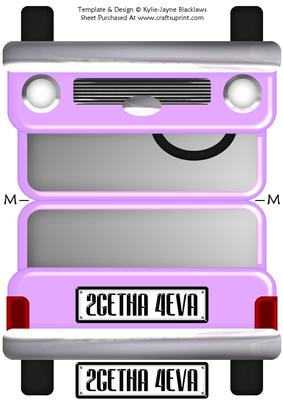 Lilac Limousine - 2getha 4eva - Shaped Card
