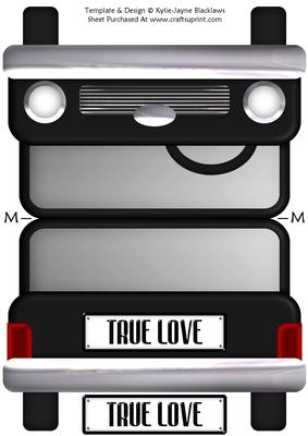 Black Limousine - True Love - Shaped Card