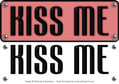 Large Dl - Kiss Me 2 - 3D Decoupage Card