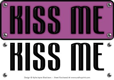 Large Dl - Kiss Me 3 - 3D Decoupage Card