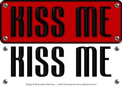 Large Dl - Kiss Me 4 - 3D Decoupage Card