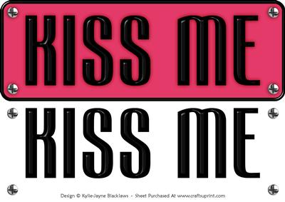 Large Dl - Kiss Me 6 - 3D Decoupage Card