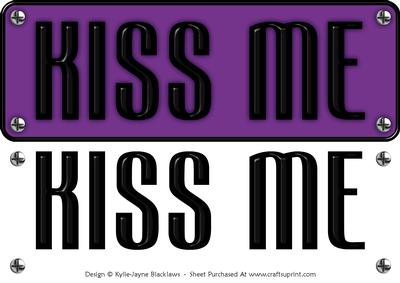 Large Dl - Kiss Me 8 - 3D Decoupage Card